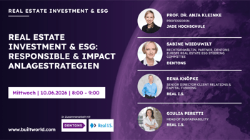 Real Estate Investment & ESG: Responsible & Impact Anlagestrategien
