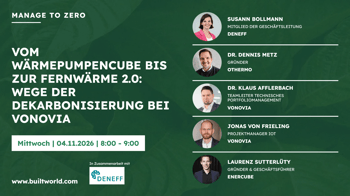 Vom Wärmepumpencube bis zur Fernwärme 2.0: Wege der Dekarbonisierung bei Vonovia