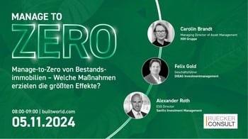 Manage-to-Zero von Bestandsimmobilien – Welche Maßnahmen erzielen die größten Effekte?