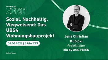 Sozial. Nachhaltig. Wegweisend: Pilot Wohnungsbauprojekt UBS4