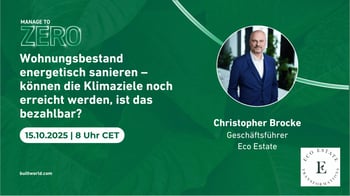 Wohnungsbestand energetisch sanieren – können die Klimaziele noch erreicht werden, ist das bezahlbar?