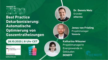 Best Practice Dekarbonisierung: Automatische Optimierung von Gaszentralheizungen