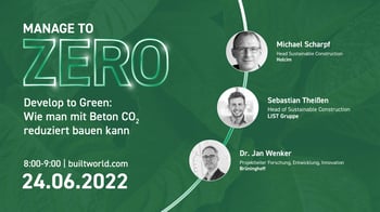 Develop to Green: Wie man mit Beton CO2 reduziert bauen kann
