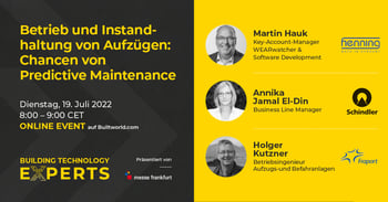 Betrieb und Instandhaltung von Aufzügen: Chancen von Predictive Maintenance