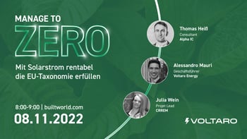 Mit Solarstrom rentabel die EU-Taxonomie erfüllen
