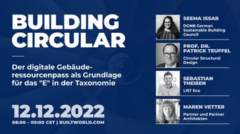 Der digitale Gebäuderessourcenpass als Grundlage für das "E" in der Taxonomie