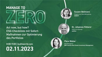 Act now, but how? ESG-Checkliste mit Sofort-Maßnahmen zur Optimierung des Portfolios