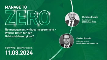 No management without measurement - Welche Daten für den Gebäude Lebenszyklus?