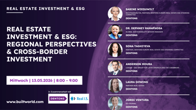 Real Estate Investment & ESG: Regional Perspectives & Cross-Border Investment