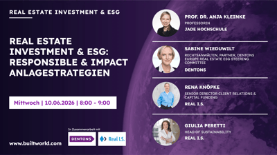 Real Estate Investment & ESG: Responsible & Impact Anlagestrategien