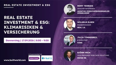 Real Estate Investment & ESG: Klimarisiken & Versicherung