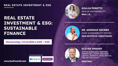 Real Estate Investment & ESG: Sustainable Finance