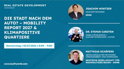 Die Stadt NACH dem Auto? – Mobility Report 2027 & Klimapositive Quartiere