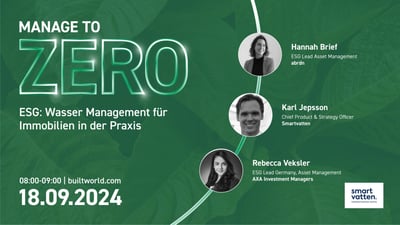 ESG: Wasser Management für Immobilien in der Praxis