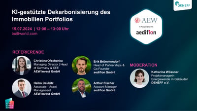 AEW: KI-gestützte Dekarbonisierung des Immobilien Portfolios