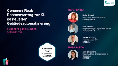 Commerz Real: Rahmenvertrag zur KI-gesteuerten Gebäudeautomatisierung