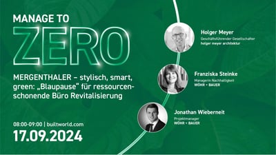 MERGENTHALER – stylisch, smart, green: „Blaupause“ für ressourcenschonende Büro Revitalisierung