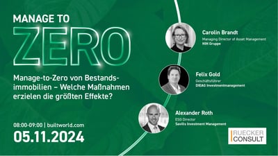 Manage-to-Zero von Bestandsimmobilien – Welche Maßnahmen erzielen die größten Effekte?