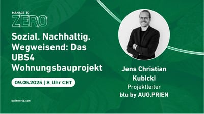 Sozial. Nachhaltig. Wegweisend: Pilot Wohnungsbauprojekt UBS4