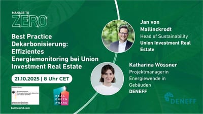 Best Practice Dekarbonisierung: Effizientes Energiemonitoring bei Union Investment Real Estate