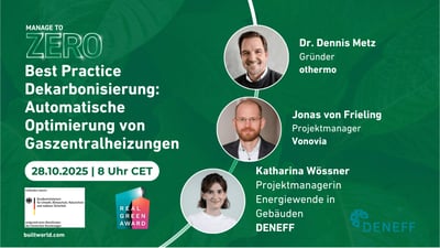 Best Practice Dekarbonisierung: Automatische Optimierung von Gaszentralheizungen
