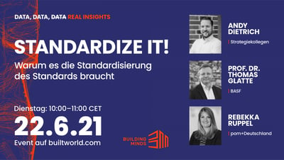 Data, data, <s>data</s> real insights - Standardize it!