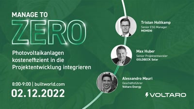 Photovoltaikanlagen kosteneffizient in die Projektentwicklung integrieren