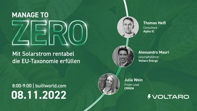 Mit Solarstrom rentabel die EU-Taxonomie erfüllen