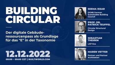 Der digitale Gebäuderessourcenpass als Grundlage für das "E" in der Taxonomie