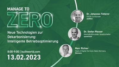 Neue Technologien zur Dekarbonisierung: Intelligente Betriebsoptimierung