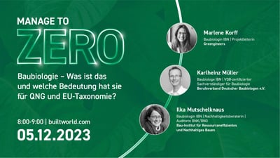 Baubiologie – Was ist das und welche Bedeutung hat sie für QNG und EU-Taxonomie?
