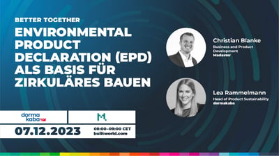 Die Environmental Product Declaration (EPD) als Basis für zirkuläres Bauen