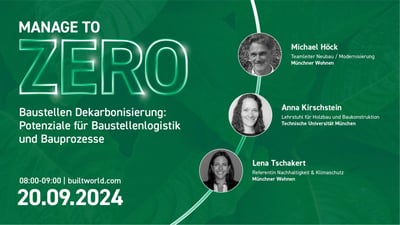 Baustellen Dekarbonisierung: Potenziale für Baustellenlogistik und Bauprozesse