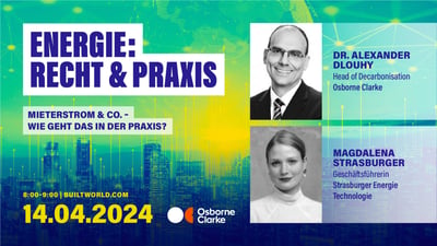Recht & Praxis: Mieterstrom & Co. – wie geht das in der Praxis?
