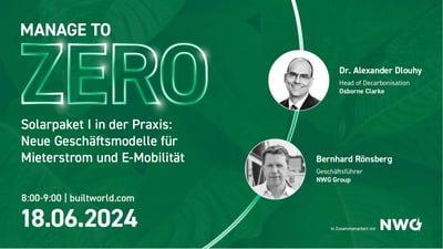 Solarpaket I in der Praxis: neue Geschäftsmodelle für Mieterstrom und E-Mobilität