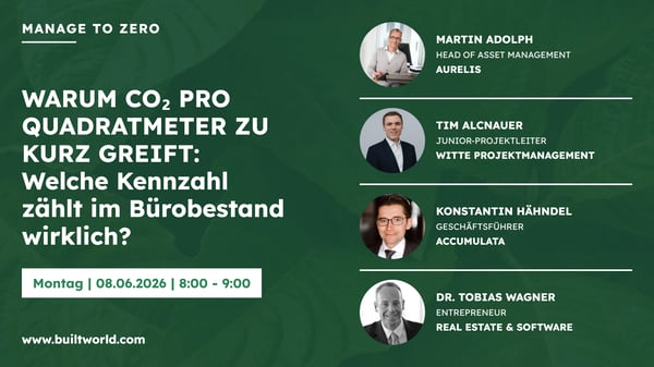 Warum CO₂ pro Quadratmeter zu kurz greift - und welche Kennzahl im Bürobestand wirklich zählt
