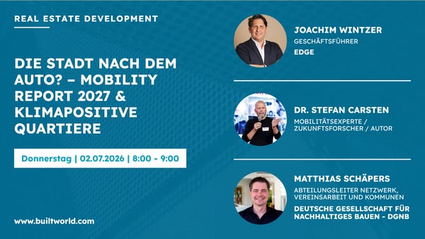 Die Stadt NACH dem Auto? – Mobility Report 2027 & Klimapositive Quartiere