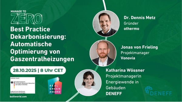 Best Practice Dekarbonisierung: Automatische Optimierung von Gaszentralheizungen