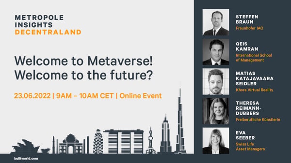 Metropole Insights Decentraland: Welcome to Metaverse! Welcome to the future?