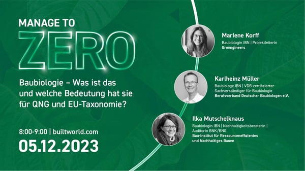 Baubiologie – Was ist das und welche Bedeutung hat sie für QNG und EU-Taxonomie?